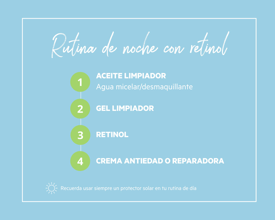 PASO A PASO DE RUTINA SKINCARE DE NOCHE CON RETINOL