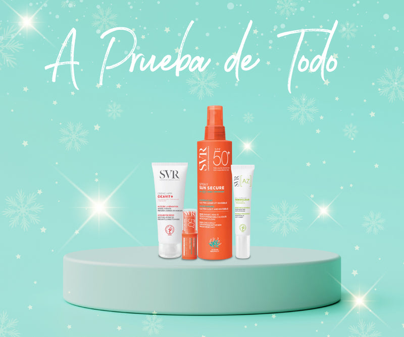 Pack regalo de skincare con productos SVR para pieles todoterreno deportistas y viajeros